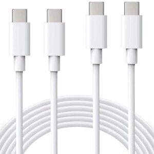 Moleoo USB C to USB C Cable, 2Pack 2M 60W Type C to Type C Cable, Fast Charging Cord Compatible with iPhone16/ 15/15 Plus/15 Pro/15 Pro Max/Pad Pro/Air/Mini/MacBook Air/Pro Galaxy S24/23/22/21/20
