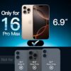 JETech Screen Protector for iPhone 16 Pro Max 6.9-Inch, Tempered Glass Film with Easy Installation Tool, Case-Friendly, HD Clear, 3-Pack - Image 2