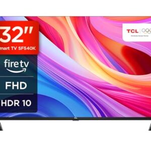 TCL 32SF540K 32-inch FHD Smart Television - HDR & HLG-Dolby Audio-DTS Virtual X/DTS-HD-Metal Bezel-less-Dual-band Wifi 5-with Fire OS 7 system