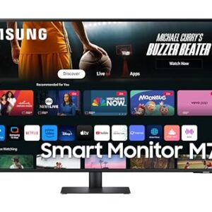 Samsung LS43DM702UUXXU 43" 4K Ultra HD HDR10 Smart Monitor with Speakers - 3840x2160, USB-C, HDMI, WiFi, Bluetooth, Smart Hub for TV streaming, Catch Up Apps and Gaming Hub