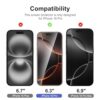 NEW'C 3 Pack Designed for iPhone 16 Pro Screen Protector (6.3 inches),Tempered Glass with easy installation tool included,Case Friendly Ultra Resistant - Image 2