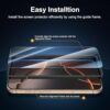 NEW'C 3 Pack Designed for iPhone 16 Pro Screen Protector (6.3 inches),Tempered Glass with easy installation tool included,Case Friendly Ultra Resistant - Image 3