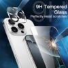 JETech Screen Protector for iPhone 16 Pro 6.3-Inch with Camera Lens Protector, Easy Installation Tool, Tempered Glass Film, HD Clear, 2-Pack Each - Image 3