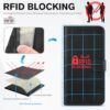 TUCCH Case for iPhone 16 (6.1") 2024 5G, PU Leather Wallet Magnetic Protective Flip Folio Foldable Cover with[RFID Blocking] Card Slots[Viewing Stand][Shockproof TPU] Compatible with iPhone 16, Black - Image 3