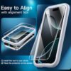JETech Screen Protector for iPhone 16 Pro 6.3-Inch with Camera Lens Protector, Easy Installation Tool, Tempered Glass Film, HD Clear, 2-Pack Each - Image 4