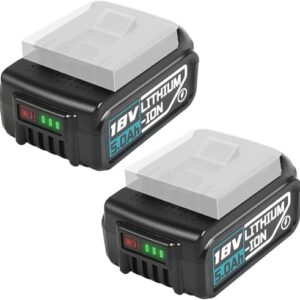 Aaiwtd 2 x 5000 mAh GBA Li-Ion Replacement Battery for Bosch Professional 18 V Battery BAT609 BAT610G BAT618G BAT619 BAT621 BAT620 Cordless Power Tool